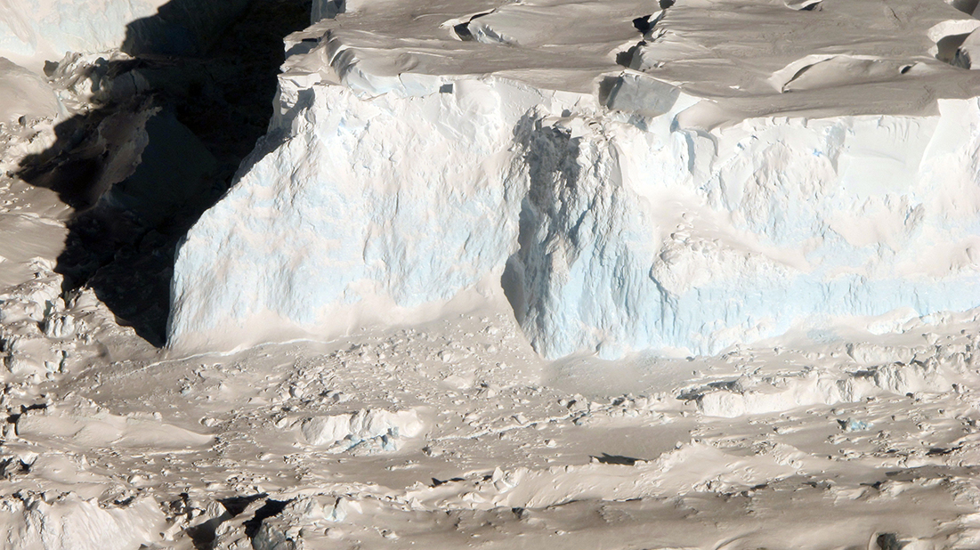 The Thwaites Ice Shelf in West Antarctica