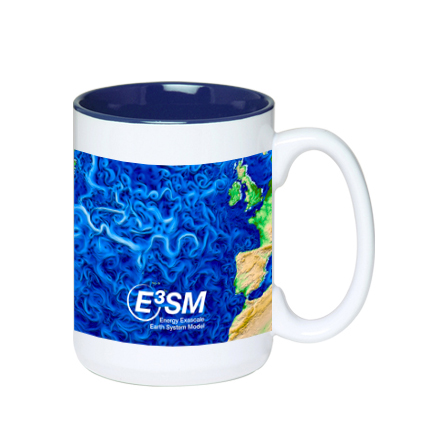 E3SM mug showing an image of ocean currents