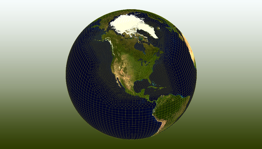 A model of the North American Regionally Refined Model grid